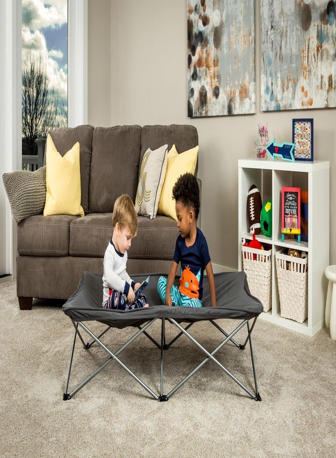Regalo Extra Long My Cot Portable Toddler Bed - Gray 54x28x12 Inch - Image 2